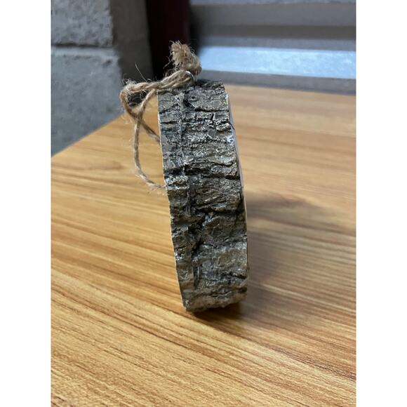 Nativity Christmas Ornament Holy Family 3” Rustic Wood Slice Style - Picture 5 of 8